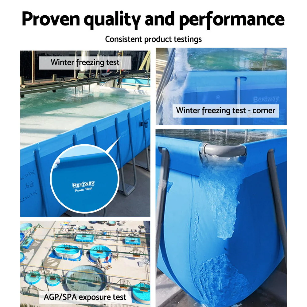 Steel Pro 300x201x66cm Above Ground Pool with Filter Pump Blue