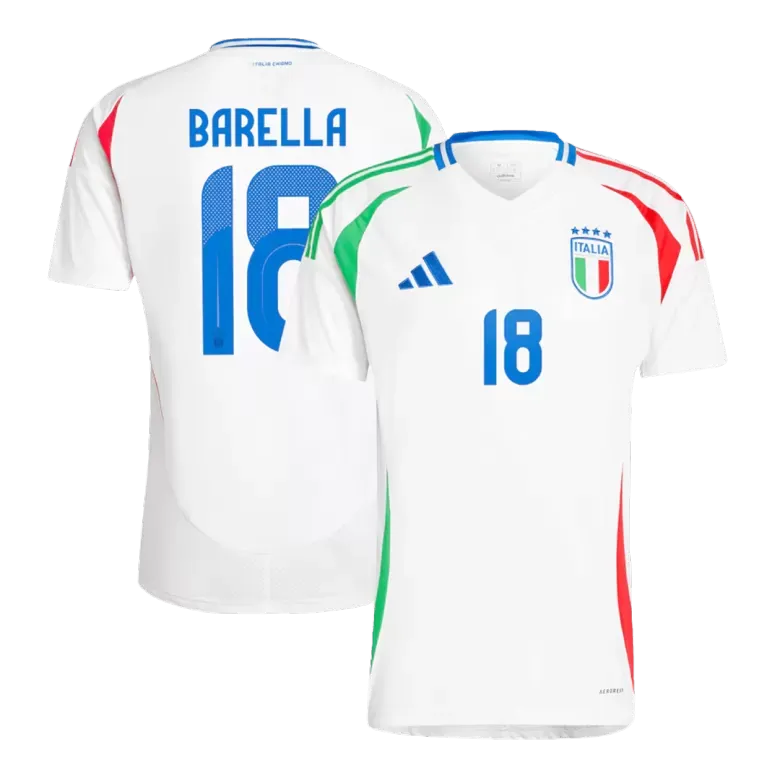 BARELLA #18 Italy Away Soccer Jersey EURO 2024