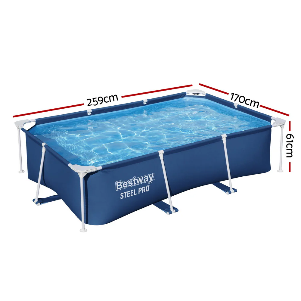 Bestway Steel Pro 2300L Above Ground Pool 259x170x61cm Blue
