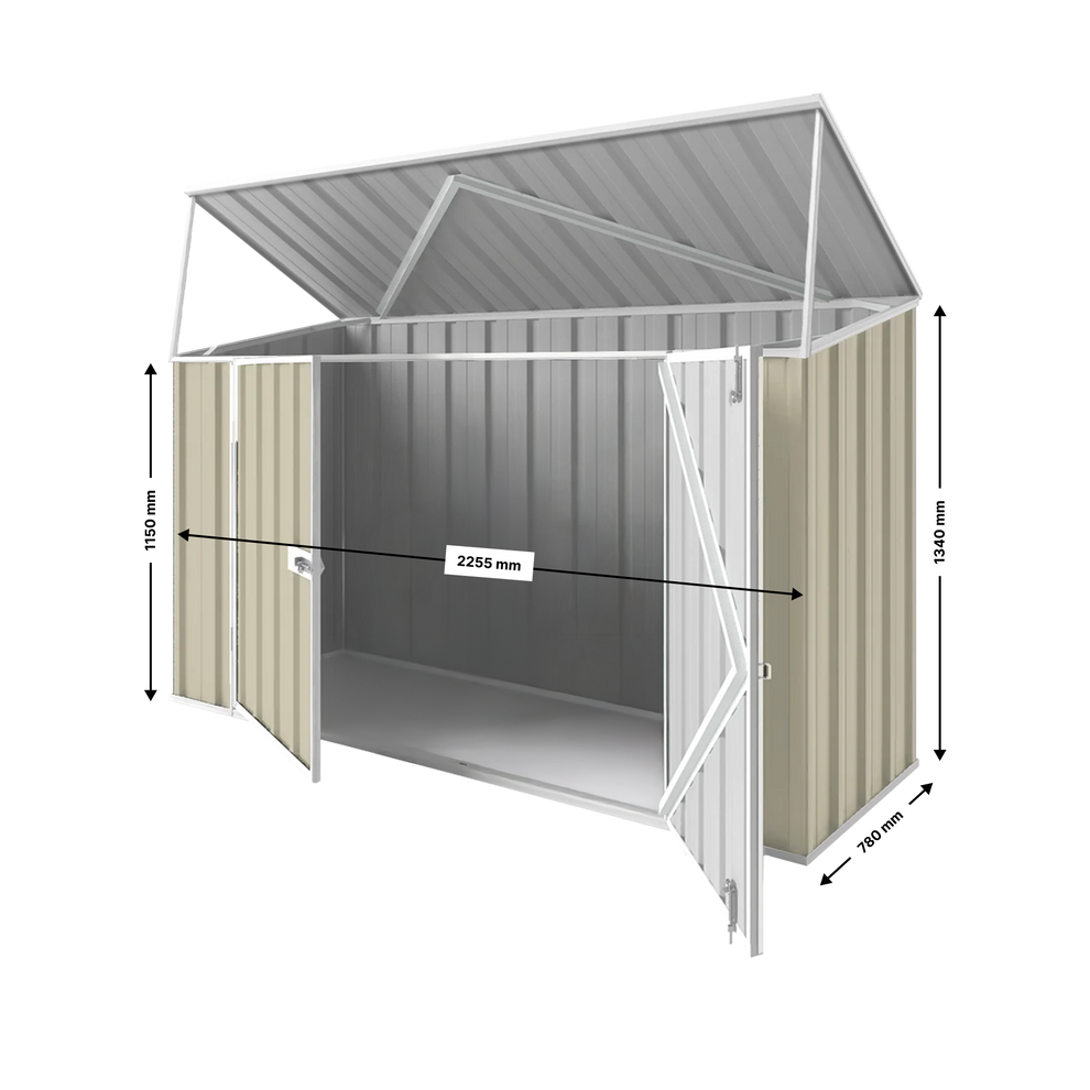 2.25m x 0.78m Bike Shed