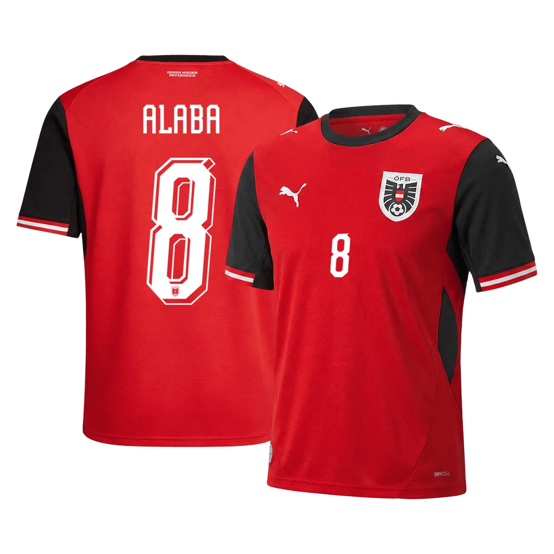 ALABA #8 Austria Home Soccer Jersey World Cup 2026