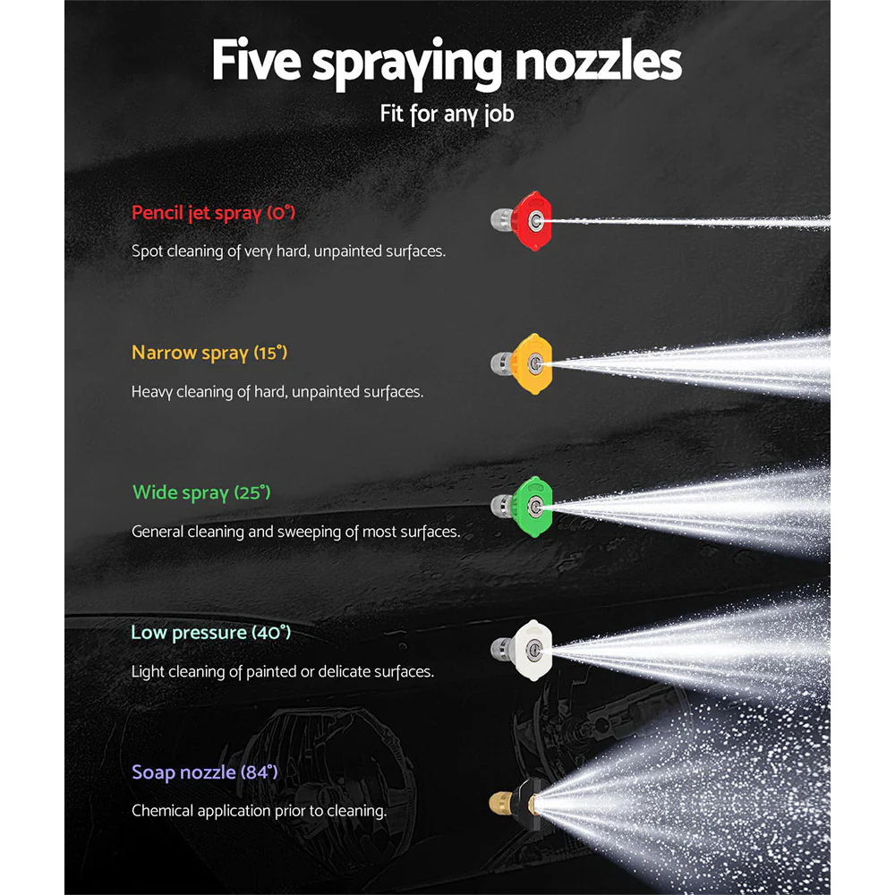 Giantz 4800PSI Petrol Pressure Washer 10HP 20M Hose Black