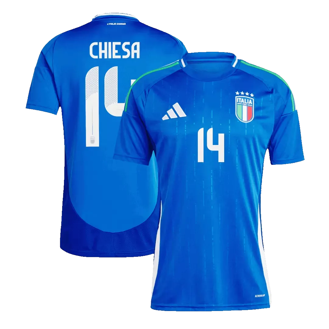 CHIESA #14 Italy Home Soccer Jersey EURO 2024